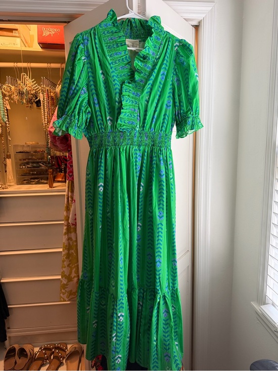 Umgee Dresses & Skirts - Umgee Green and Blue Printed Maxi Dress